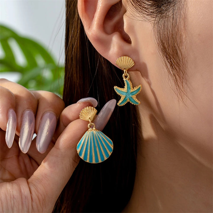 Wave Whisper Seashell Earrings