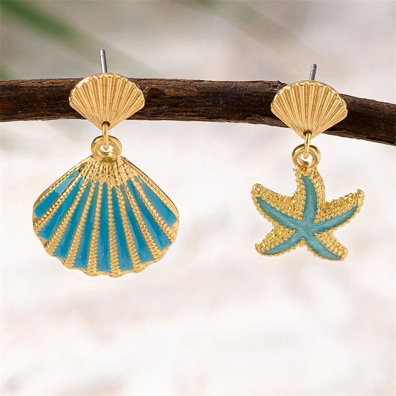 Wave Whisper Seashell Earrings