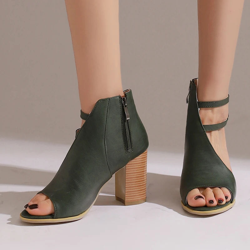 Eva Cut-out Block Heels