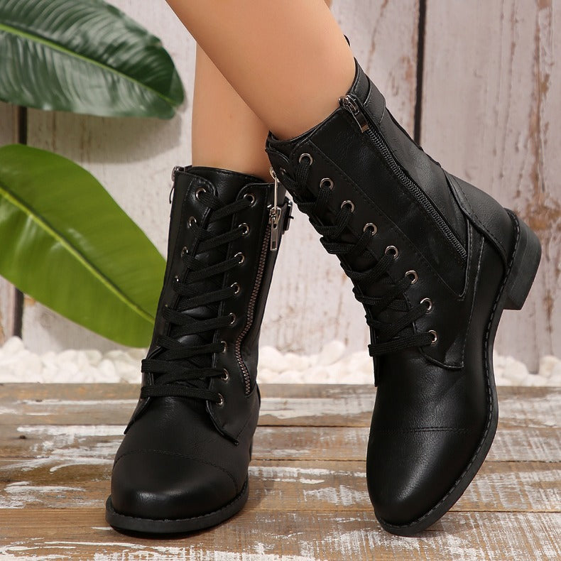 Raven Leather Boots