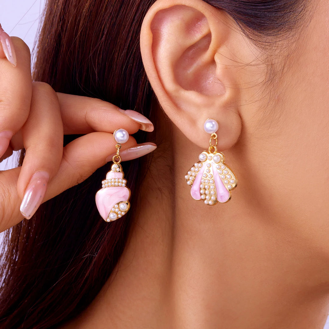 Wave Whisper Seashell Earrings