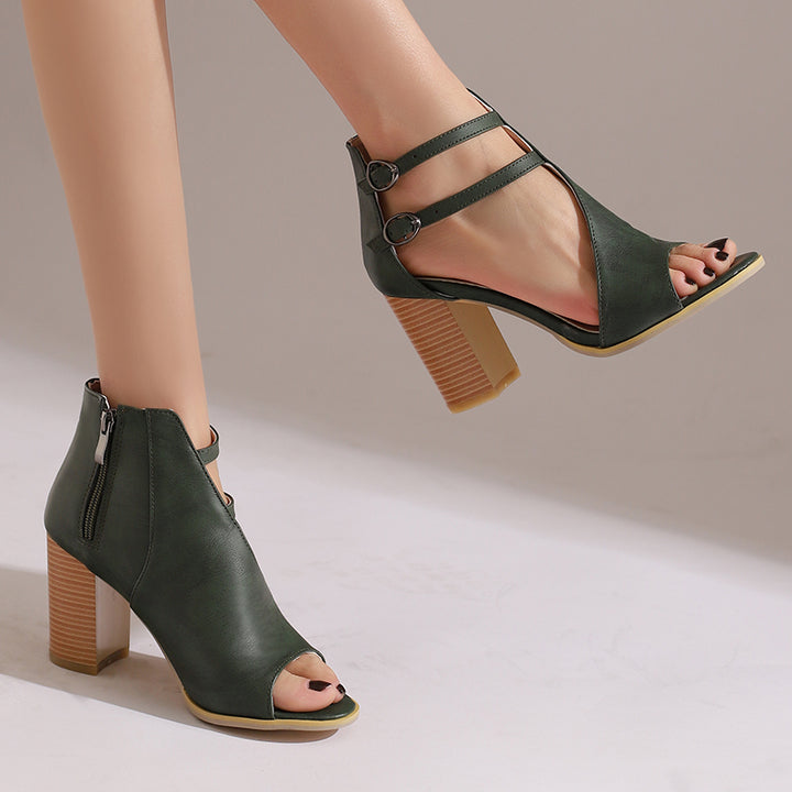 Eva Cut-out Block Heels