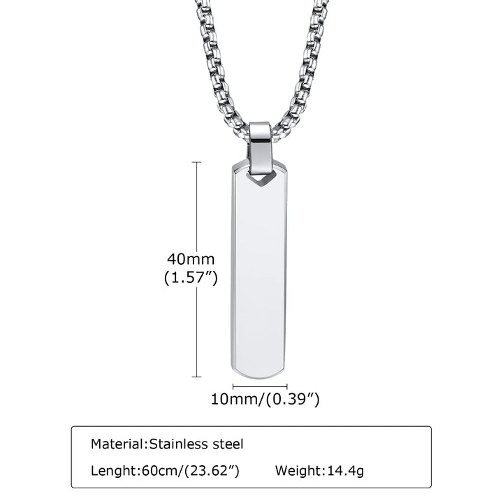 Stainless Steel Bar Necklace