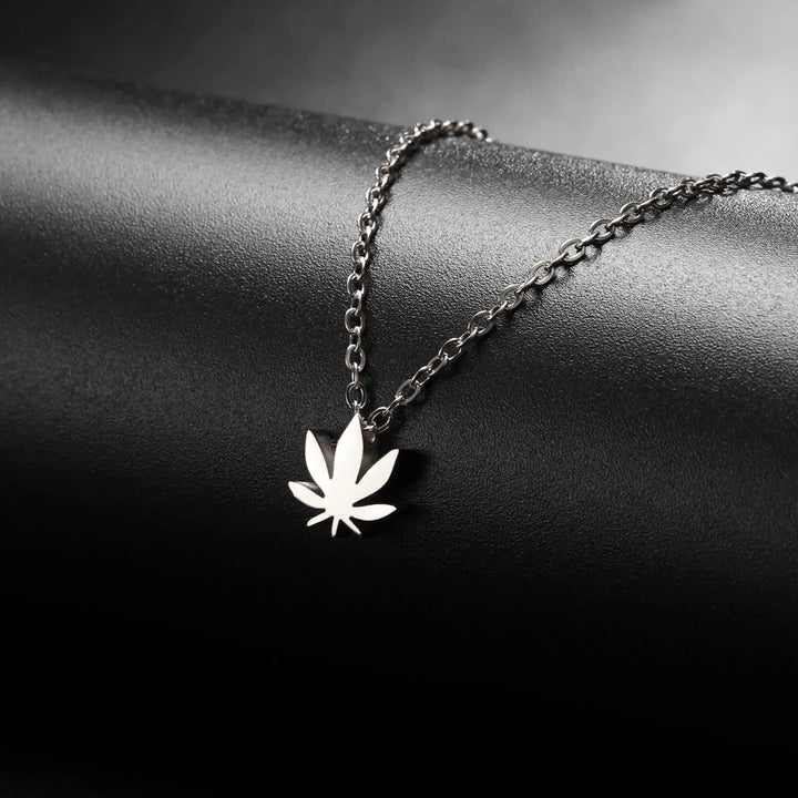 Maple Leaf Stainless Steel Necklace