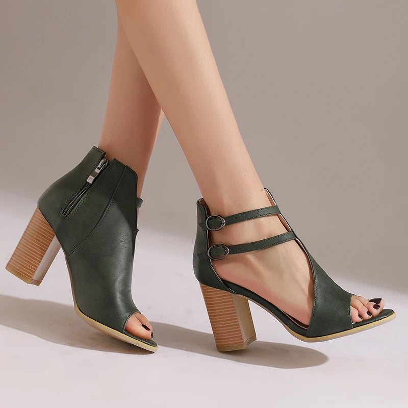 Eva Cut-out Block Heels