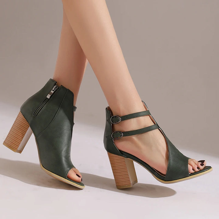 Eva Cut-out Block Heels