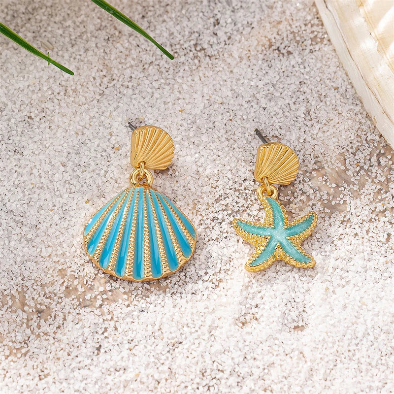 Wave Whisper Seashell Earrings
