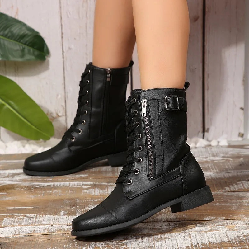 Raven Leather Boots