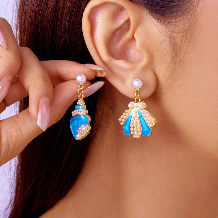 Wave Whisper Seashell Earrings