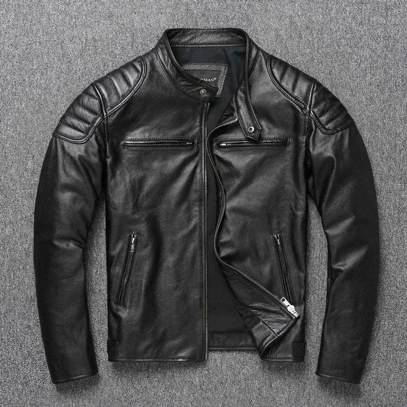 "The Bronco" Cowhide Biker Jacket