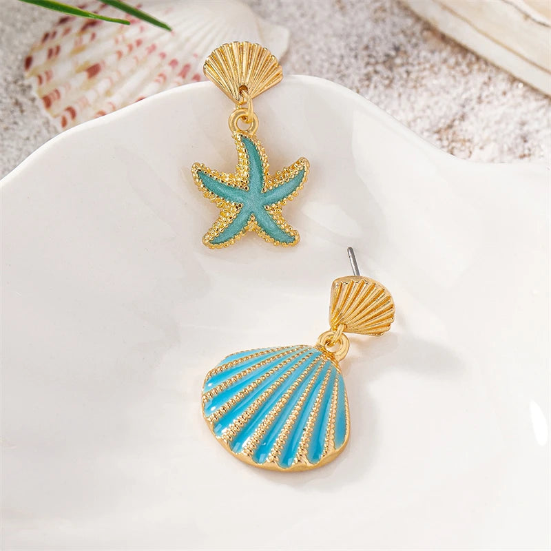 Wave Whisper Seashell Earrings